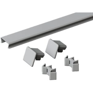 Détails visibles de Baguette de recouvrement supérieure 500 mm RAL 7035 pour Gestion thermique des armoires