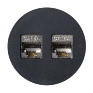 ROND - rond data port 2 (empty) retro/easy/back trimless black ano - 8800-2184