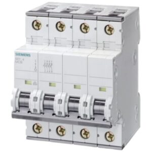 Détails visibles de Disjoncteur modulaire tétrapolaire 16A 6kA courbe C pour Disjoncteurs quadripolaires,4P