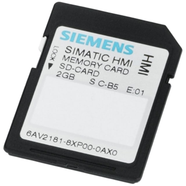 SIEMENS - carte mémoire SD SIMATIC carte numérique sécurisée 2 Go pour appareils avec empl - 6AV21818XP000AX0