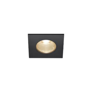 Détails visibles de Spot encastrable plafond extérieur LED carré noir IP65 pour Spots encastrés