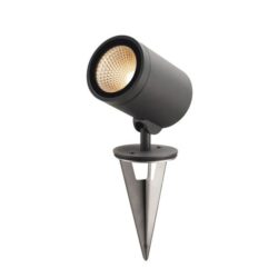 Détails visibles de Spot sur piquet LED extérieur IP55 anthracite pour Piquets de jardin