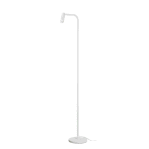 Lampadaire LED orientable blanc 3000K FL, configuration visible
