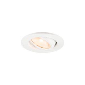 Spot encastrable plafond rond blanc 2700 K, configuration visible