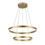Détails visibles de Suspension LED anneaux double émission lumineuse pour Lampes suspendues