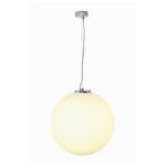 SLV Belgium - Rotoball suspension 1x max. 24W E27 230V D=50cm gris argent/blanc - 165400