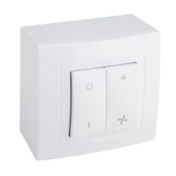Interrupteur 2 positions 220 V avec boîtier, configuration visible