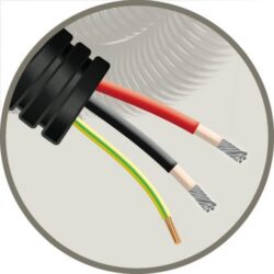 SOLFLEX - Solflex tube précâblé 25mm Noir stable aux UV + 2X Solar 4mm² + 1G6 - SOSOLAR2X4RZ1G6XL