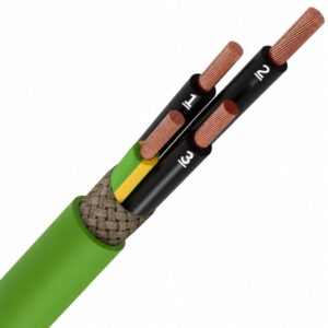 Détails visibles de Câble de commande blindé LS0H Cca 4G2,5 mm² LIHCH pour Câbles blindés