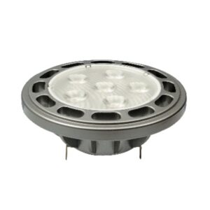 Ampoule LED AR111 G53 dimmable 10W 3000K 40°, configuration visible