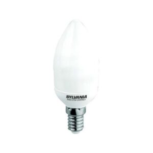 Ampoule flamme compacte 7W E27 827 10KHR, configuration visible