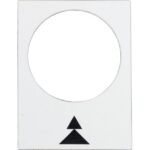 Étiquette blanche droite PV-GV 30 x 40 mm, configuration visible