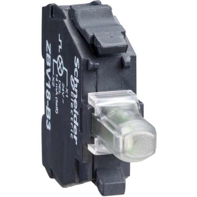 Schneider Automation - Harmony - bloc lum clignot XB4-XB5 - LED Universelle - 24VACDC racc vis étrier - ZBV18B1