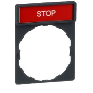 Schneider Automation - porte étiquette 30 x 40 mm standard - Ø 22 - avec étiquette STOP - ZBY2304
