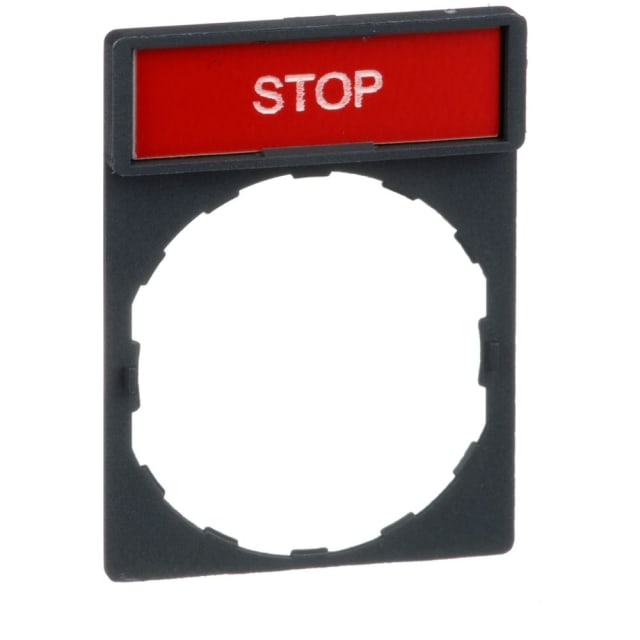 Schneider Automation - porte étiquette 30 x 40 mm standard - Ø 22 - avec étiquette STOP - ZBY2304