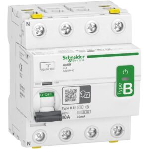 Schneider Distribution - Acti9 iID - Interrupteur différentiel - 4P - 40A - 30mA - B-SI type - A9Z61440
