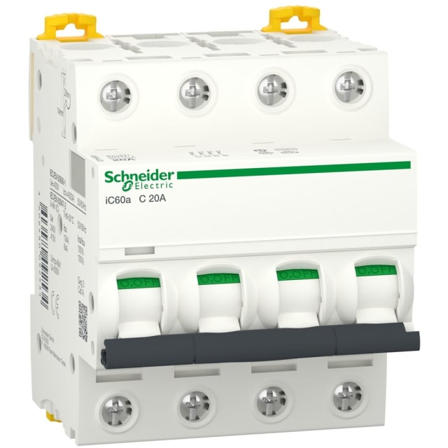 Schneider Distribution - Disjoncteur iC60a 4P 20A C - A9F64420