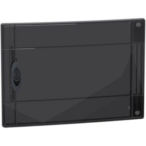 Détails visibles de Porte transparente pour coffret 18 modules pour Portes et plastrons pour coffrets