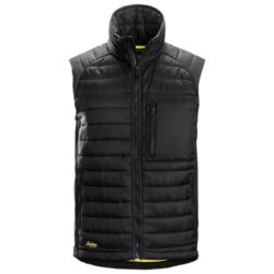 Gilet de travail isolant noir taille S, configuration visible