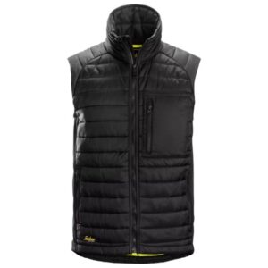 Gilet de travail isolant noir taille S, configuration visible