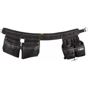 Détails visibles de Ceinture porte-outils de service noire taille L 54-60 pour Accessoires d’outillage