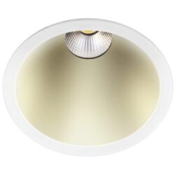 Détails visibles de Spot encastrable LED rond fixe dimmable blanc mat pour Spots encastrés