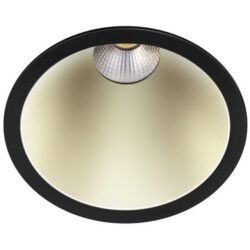 Détails visibles de Spot encastrable fixe dimmable IP65 noir mat pour Spots encastrés
