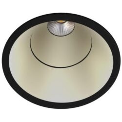 Spot encastrable orientable dimmable noir mat, finition Noir mat - Laiton mat