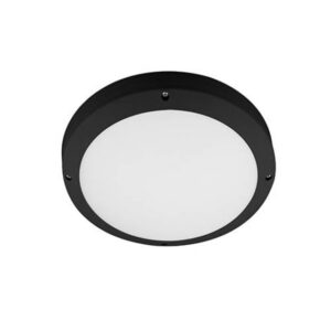 Détails visibles de Plafonnier LED noir avec détecteur HF 24W IP66 pour Plafonniers