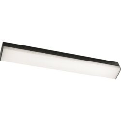 Applique miroir LED noire 1500 lm 3000K, configuration visible