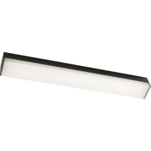 Applique miroir LED noire 1500 lm 3000K, configuration visible