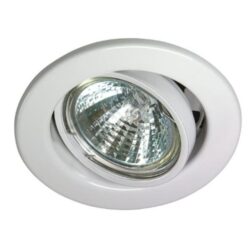 TECHNOLUX - Spot encastré réglable rond 12V 50W 89mm blanc IP20 montage Ø68 - R55051