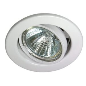 TECHNOLUX - Spot encastré réglable rond 12V 50W 89mm blanc IP20 montage Ø68 - R55051