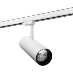 Détails visibles de Spot LED sur rail 3 allumages blanc mat 4000K pour Éclairage sur rail