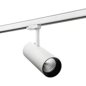 Détails visibles de Spot LED sur rail 3 allumages blanc mat 4000K pour Éclairage sur rail