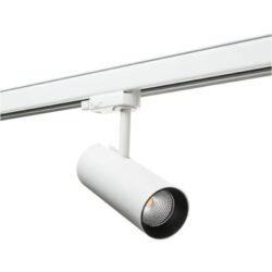 Spot sur rail triphasé blanc 2700K Zip Tube Mini, montage Rail triphasé / 3 allumages