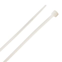 Collier de serrage nylon naturel mm, finition blanc