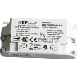 Driver LED dimmable 500 mA 10W, dimensions 85 x 40 x 22 mm