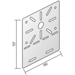 VERGOKAN - Plaque de montage platte attachable