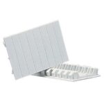 Vynckier (ABB) - Plaquette obturation Fix-o-Rail 4R blanc divisible 72mm 45x72x15mm - 4TBR610382C0200