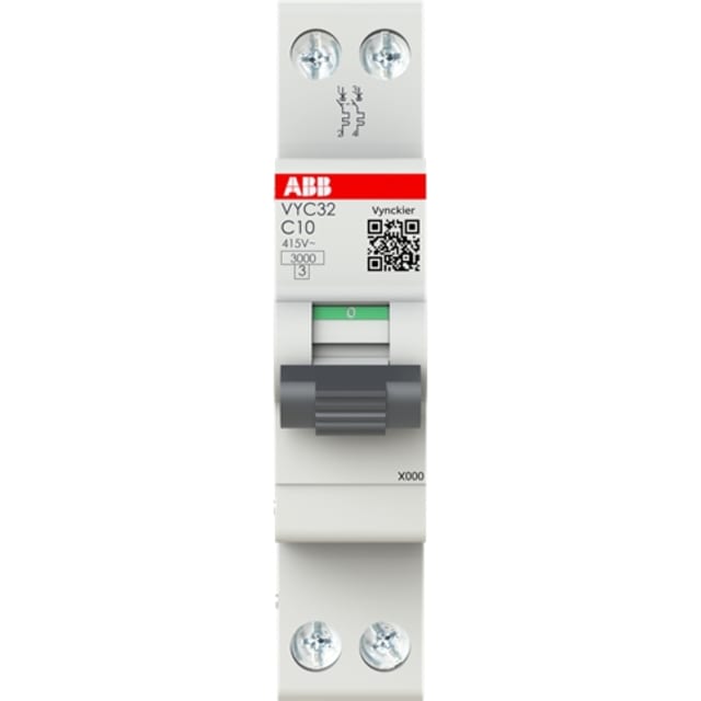 Vynckier (ABB) - UNIBIS disjoncteur VYC30 2P 10A Courbe C 3kA - 2CSS232422R0104