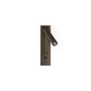 Détails visibles de Applique murale LED semi-encastrée bronze USB-C pour Appliques murales intérieures