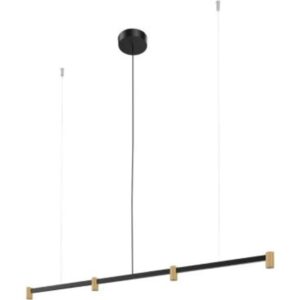 Détails visibles de Suspension LED avec spots noir mat champagne pour Lampes suspendues