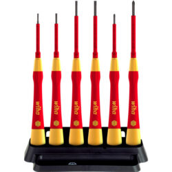 Wiha - Jeu de tournevis de précision PicoFinish electric Fente/Phillips 7 pcs + étui - 42989