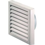 ZEHNDER - ComfoEdge - Grille murale inox - DN200 - 330x330x37 - max. 500 m³/h - 990430585