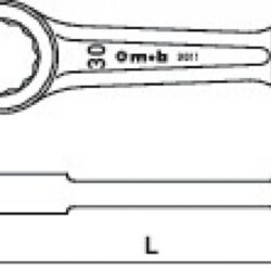 Clé polygonale à frapper DIN 7444 80 mm, forme et finition du produit visibles