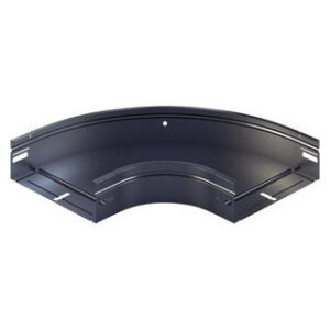 Coude horizontal 90° H60 L300 R7021, forme et finition du produit visibles
