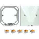 Boîte de raccordement encastrée à vis IP20, finition blanc, vue complémentaire 1
