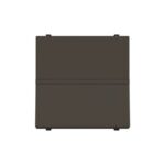 Bouton poussoir sans symbole 2 modules anthracite, surface brillant, vue complémentaire 2