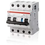 Détails visibles de Disjoncteur différentiel 3P+N, C Kar, 25A, 300mA, 6kA AC type pour Disjoncteurs différentiels